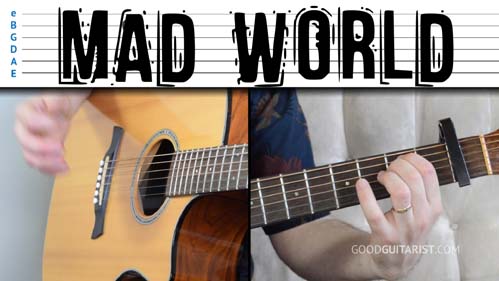 mad world guitar tutorial