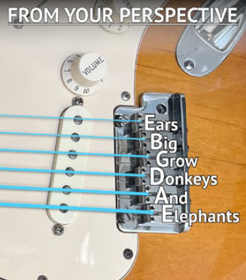 guitar string names using a mnemonic device
