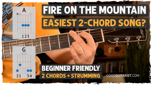 fire on the mountain guitar tutorial easy