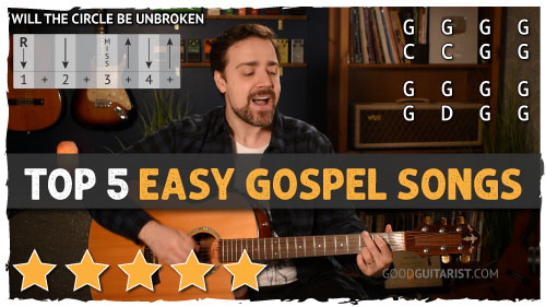 top 5 easy gospel songs on guitar