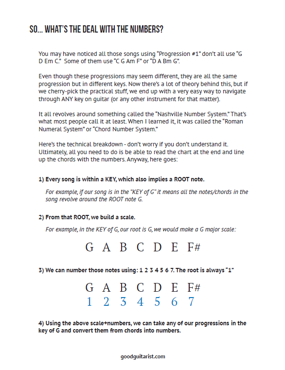 Nashville Number System For Beginners Worksheet