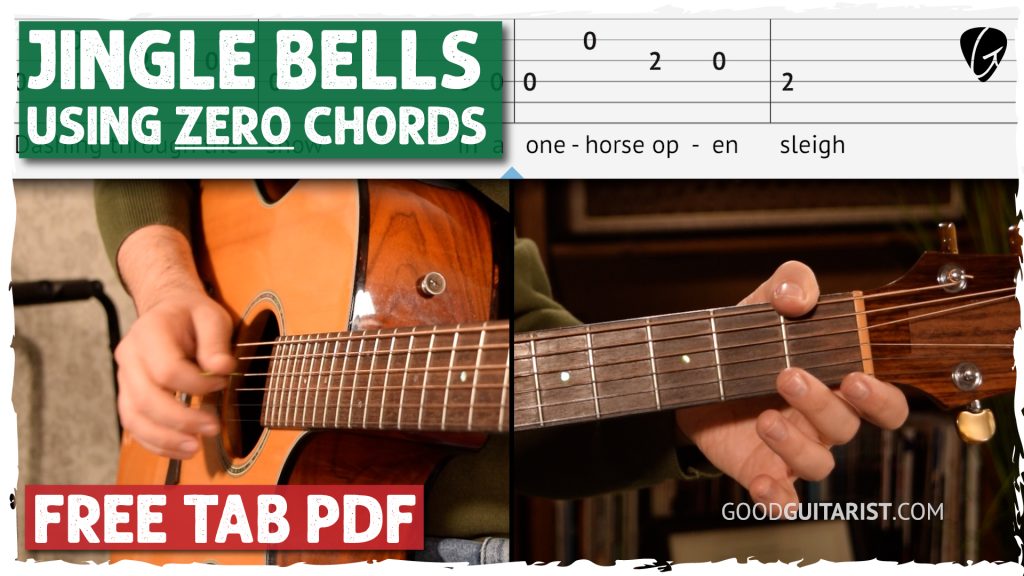 Jingle Bells Melody on Guitar Tutorial