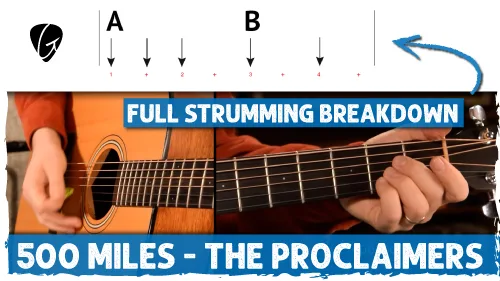 Play I’m Gonna Be (500 Miles) by The Proclaimers – Easy Guitar Lesson