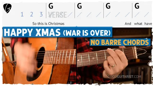 Happy Xmas (War Is Over) Guitar Tutorial | John Lennon Holiday Song