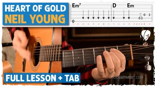 Heart of Gold Guitar Tutorial – Neil Young (Easy Acoustic Lesson)