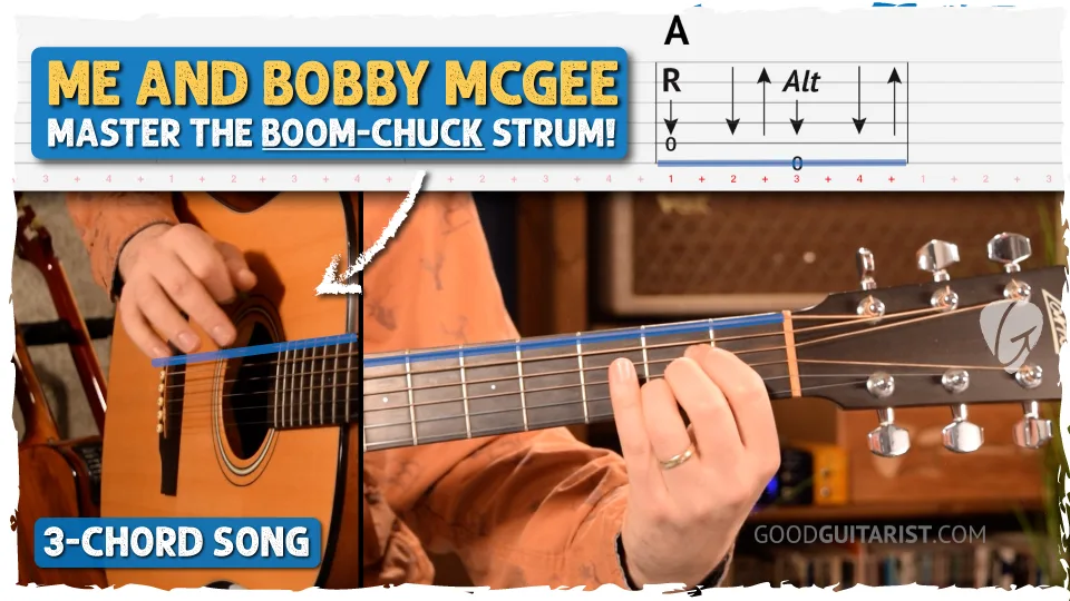 "Me And Bobby McGee" Easy Guitar Tutorial – Kris Kristofferson