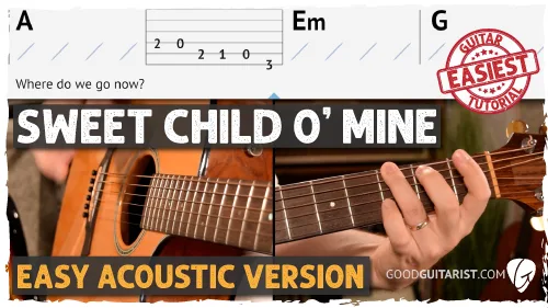 Sweet Child O’ Mine Guitar Tutorial – Acoustic Strumming Version