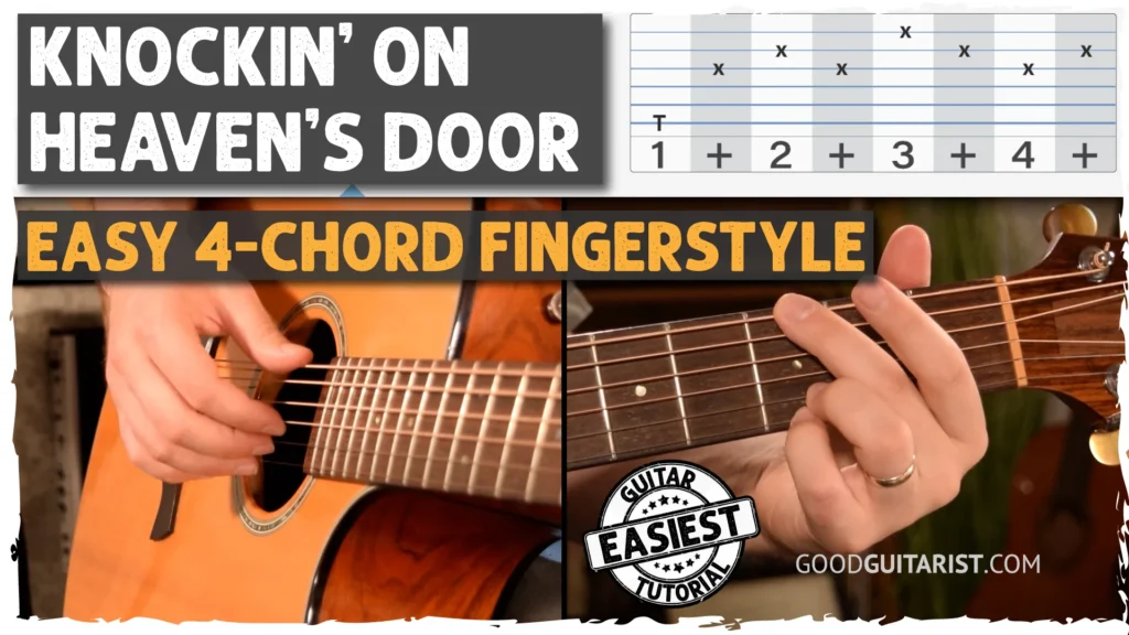 knockin on heavens door fingerstyle guitar tutorial