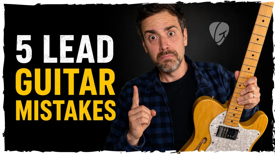 James from Good Guitarist demonstrating common lead guitar soloing mistakes on electric guitar