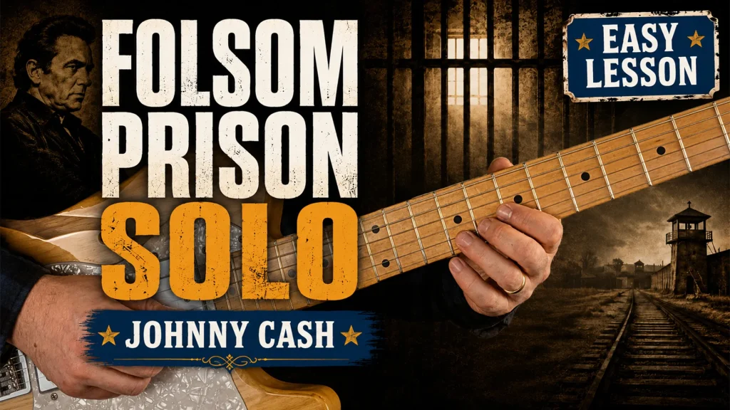 Folsom Prison Blues Guitar Solo by Johnny Cash — Easy Guitar Tutorial