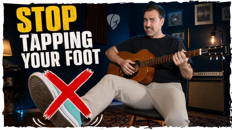 James from Good Guitarist demonstrating a smooth, continuous guitar strumming motion